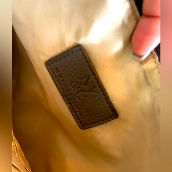 Ny&Co New Wristlet Pearl Accents Gray Wool Material Zipper Pouch - Picture 5 of 7